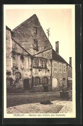 AK Vézelay, Maison des Colons (ou Colomb)