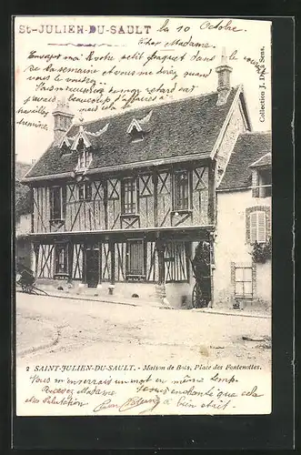 AK Saint-Julien-Du-Sault, Maison de Bois, Place des Fontenottes