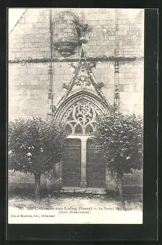 AK Ste-Colombe-sur-Loing, Le Portail de l`Eglise