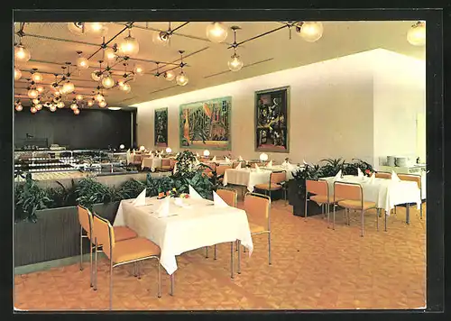 AK Berlin, Palast der Republik, Linden-Restaurant, Innenansicht