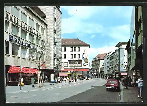 AK Kaiserslautern, Eisenbahnstrasse mit Hotel und Geschäften