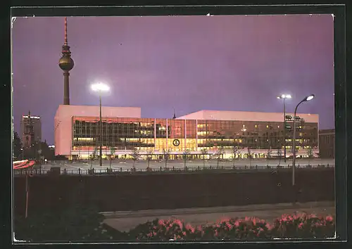 AK Berlin, Palast der Republik, Fernsehturm