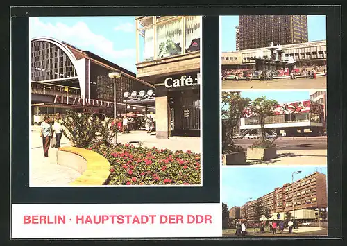 AK Berlin, Pressecafe, Bahnhof Alexanderplatz, Karl-Liebknecht-Strasse
