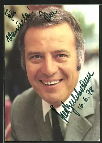 AK Musiker Fred Bertelmann mit freundlichem Lächeln, Autograph