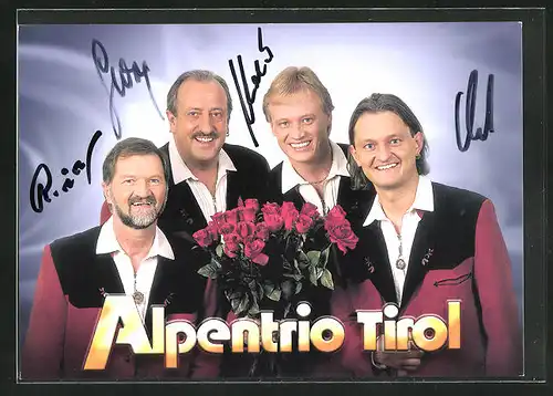 AK Musikerquartett Alpentrio Tirol, Autograph