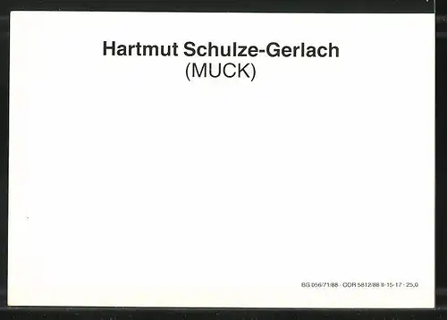 AK Musiker Hartmut Schulze-Gerlach lässig, Autograph