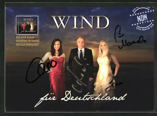 AK Musikergruppe Wind in Abendgarderobe, Autograph