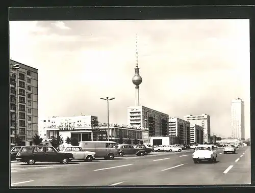 AK Berlin, Karl-Marx-Alle gegen Fernsehturm