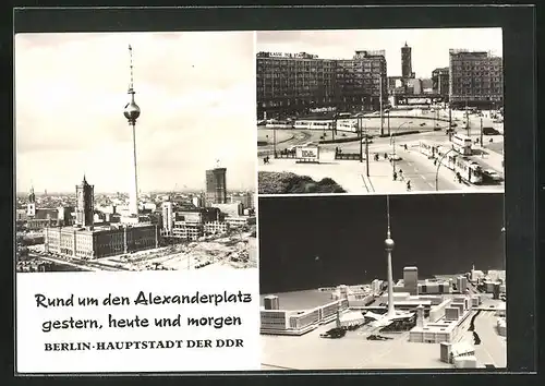 AK Berlin, Alexanderplatz aus verschiedenen Perspektiven