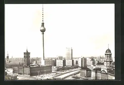 AK Berlin, Rathaus und Fernsehturm
