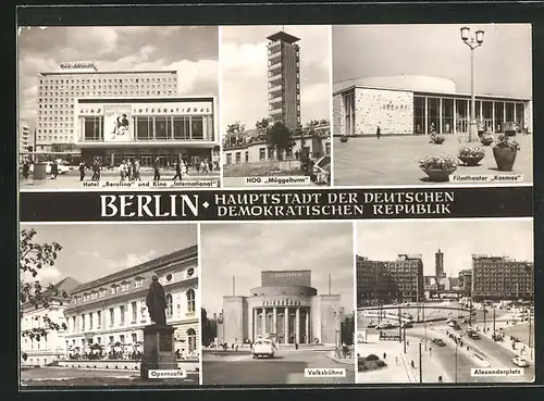 AK Berlin, Hotel Berolina und Kino International, Filmtheater Kosmos, Volksbühne