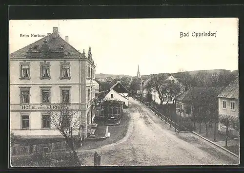 AK Bad Oppelsdorf, Hotel zum Kurhaus, Strassenpartie