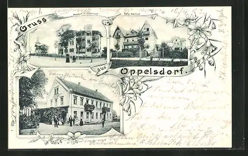 AK Bad Oppelsdorf, Pension Lindenhof, Villa Heimat