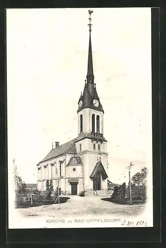 AK Bad Oppelsdorf, Blick zur Kirche