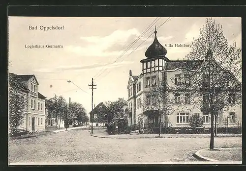 AK Bad Oppelsdorf, Logierhaus Germania, Villa Habsburg