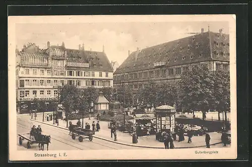 AK Strassburg i. E., Gutenbergplatz