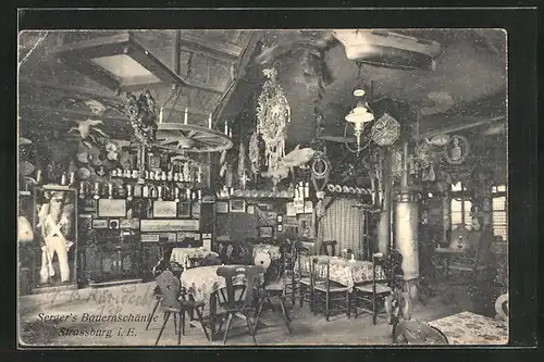 AK Strassburg, Gasthaus Serger`s Bauernschänke