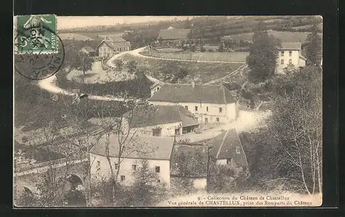 AK Chastellux, Vue générale, prise des Remparts du Château