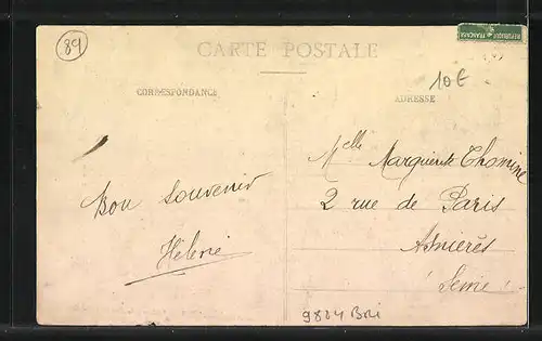 AK Chastellux, Vue générale, prise des Remparts du Château