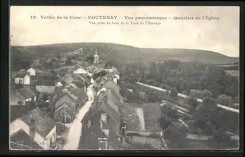 AK Voutenay, Vue panoramique, Quartier de l`Eglise