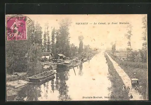 AK Vinneuf, Le Canal, le Pont Morlaix