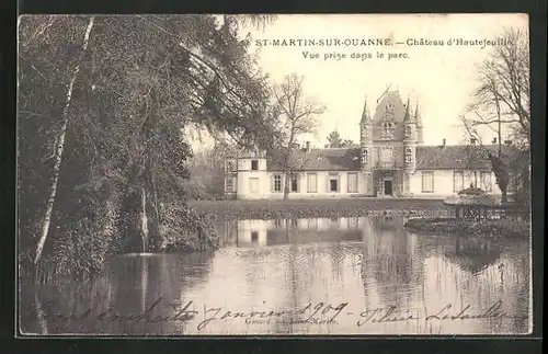 AK Saint-Martin-sur-Ouanne, Château d`Hautefeuille, Vue prise dans le parc