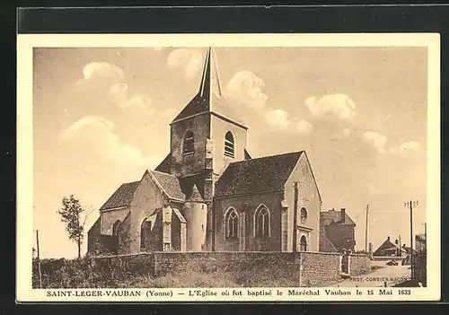 AK St-Léger-Vauban, L`Eglise où fut baptisé Maréchal Vauban le 15 Mai 1633