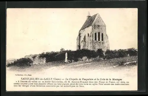 AK St-Julien-du-Sault, La Chapelle de Vauguillain et la Crête de la Montagne