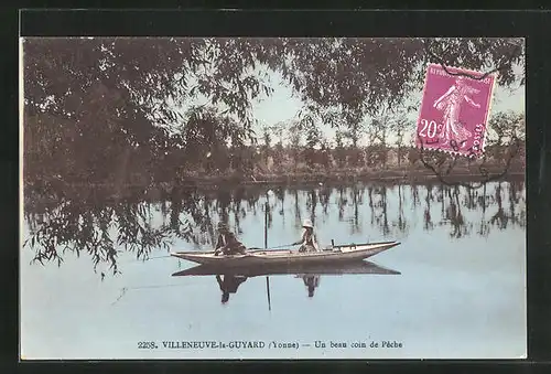 AK Villeneuve-la-Guyard, Un beau coin de Pêche