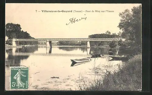 AK Villeneuve-la-Guyard, Pont de Misy sur l`Yonne