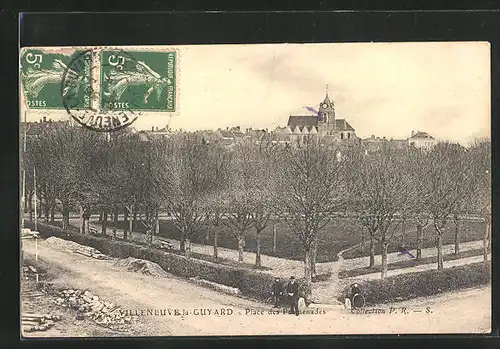 AK Villeneuve-la-Guyard, Place des Promenades