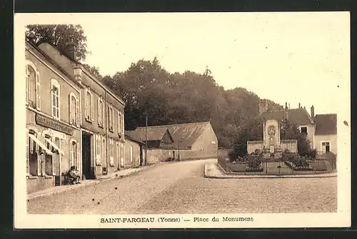 AK Saint-Fargeau, Place du Monument