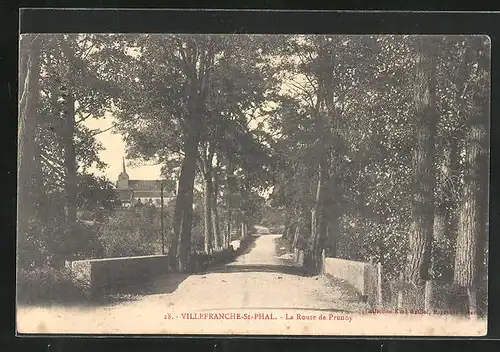 AK Villefranche-Saint-Phal, La Route de Prunoy