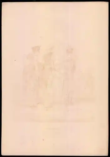 Lithographie Königreich Hannover, Train, Altkolorierte Lithographie aus Eckert und Monten um 1840, 37 x 26cm