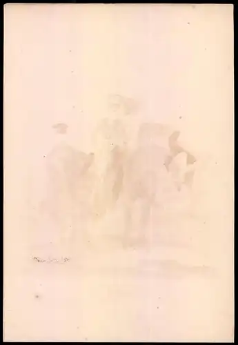 Lithographie Königreich Hannover, Land Dragoner, Altkolorierte Lithographie aus Eckert und Monten um 1840, 37 x 26cm
