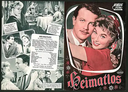 Filmprogramm DNF, Heimatlos, Marianne Hold, Rudolf Lenz, Peter Weck, Regie Herbert B. Fredersdorf