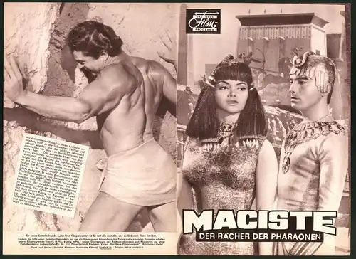 Filmprogramm DNF, Maciste, Der Rächer der Pharaonen, Marc Forrest, Chelo Alonso, Nino Musco, Regie Carlo Campogalliani