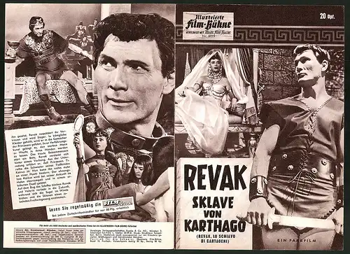 Filmprogramm IFB Nr. 6019, Revak, Sklave von Karthago, Jack Palance, Milly Vitale, Guy Rolfe, Regie Rudolph Mate