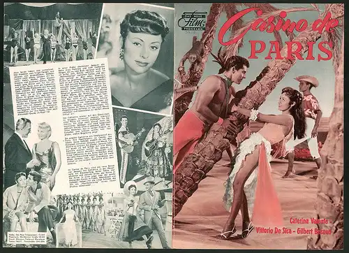 Filmprogramm DNF, Casino de Paris, Caterina Valente, Vittorio de Sica, Rudolf Vogel, Regie Werner Ludwig