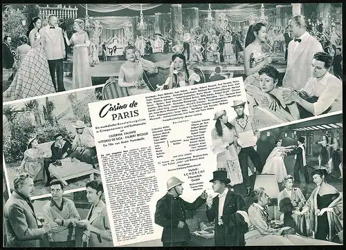 Filmprogramm DNF, Casino de Paris, Caterina Valente, Vittorio de Sica, Rudolf Vogel, Regie Werner Ludwig