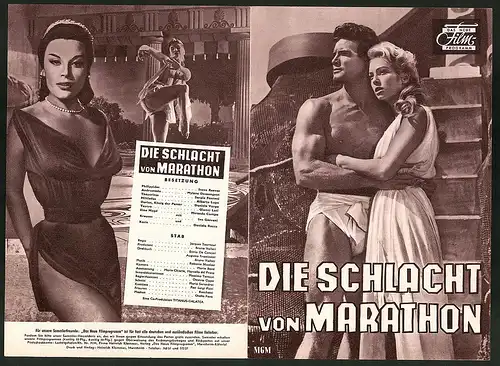 Filmprogramm DNF, Die Schlacht von Marathon, Steve Reeves, Sergio Fantoni, Ivo Garrani, Regie Jacques Tourneur