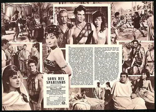 Filmprogramm IFB Nr. 6449, Sohn des Spartakus, Steve Reeves, Jacques Sernas, Regie Sergio Corbucci