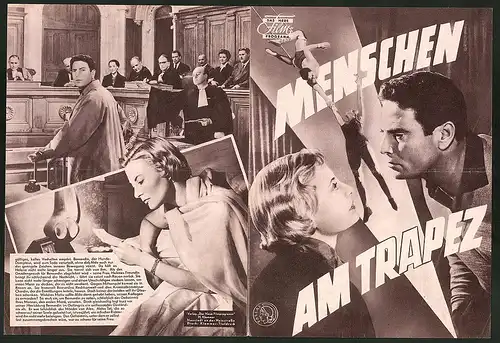 Filmprogramm DNF, Menschen am Trapez, Michele Morgan, Raf Vallone, Jean Gaven, Regie Jean Delannoy