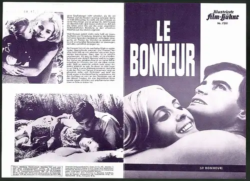 Filmprogramm IFB Nr. 7201, Le Bonheur, Jean-Claude Drouot, Claire Drouot, Regie: Agnès Varda