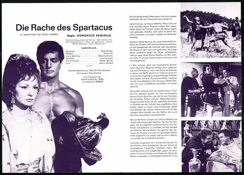 Filmprogramm IFB Nr. 7228, Die Rache des Spartacus, Rock Stevens, Piero Lulli, Regie: Domenico Paolella