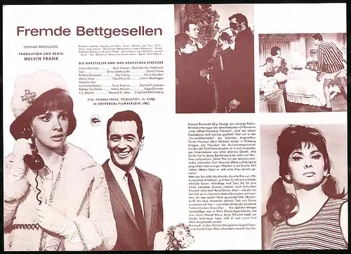 Filmprogramm IFB Nr. 7059, Fremde Bettgesellen, Gina Lollobrigida, Rock Hudson, Regie: Melvin Frank