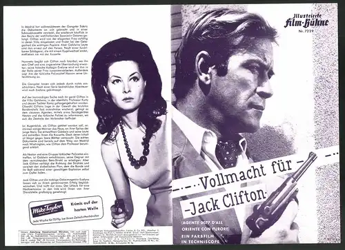 Filmprogramm IFB Nr. 7229, Vollmacht für Jack Clifton, Ken Clark, Philippe Hersent, Regie: Terence Hathaway