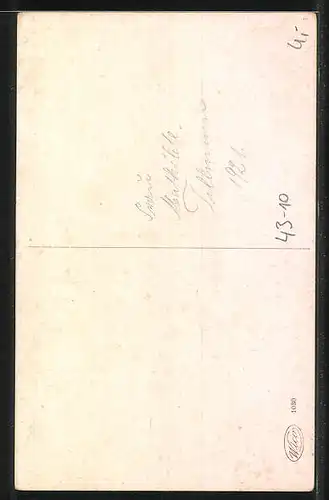 AK Verliebt, Herr steigt mit einer Dame über Baumstamm