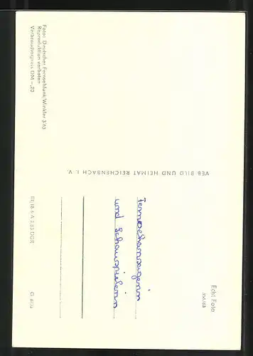 AK Schauspielerin Margot Ebert im Portrait, DDR Deutscher Fernsehfunk, Autograph