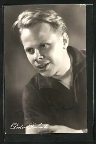 AK Schauspieler Dieter Perlwitz, mit Autograph